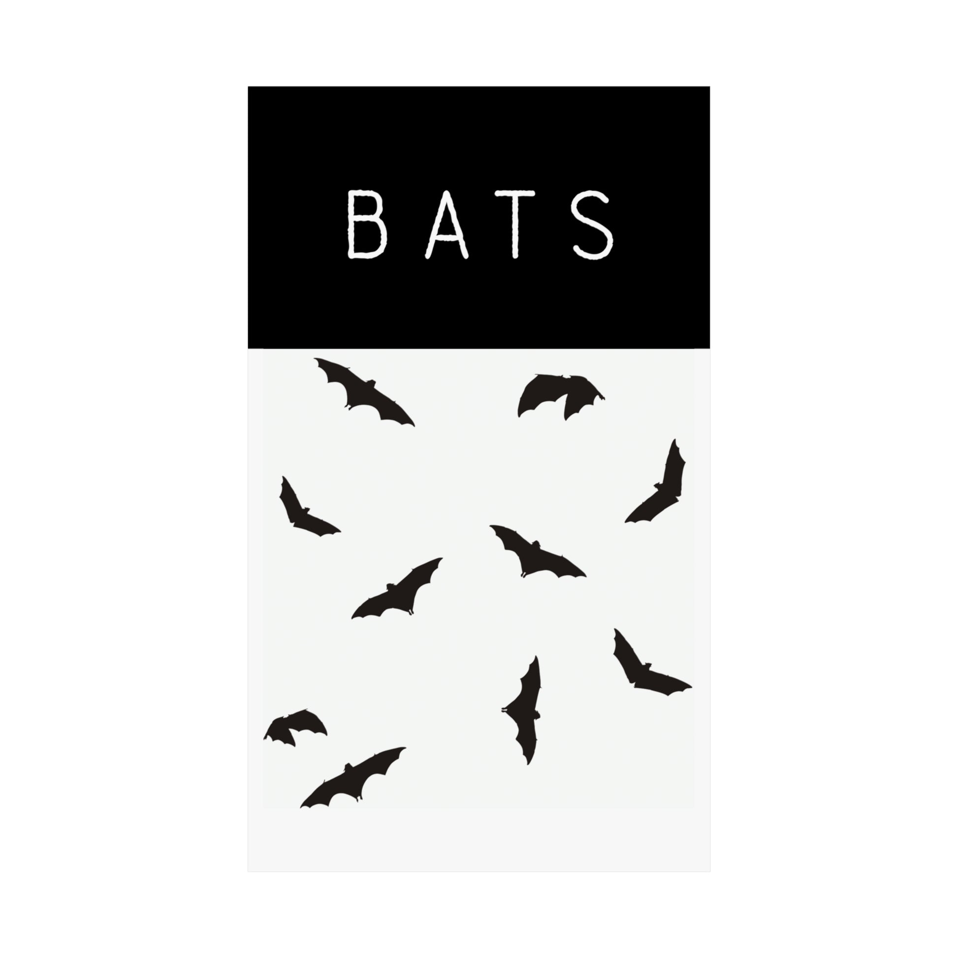 Poster of bats in white background 