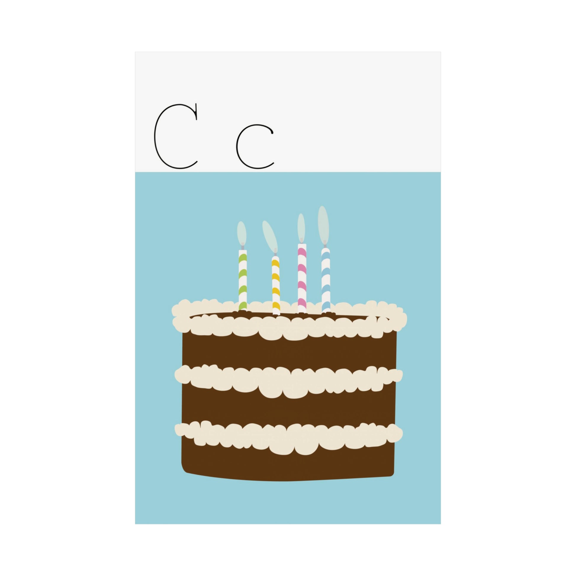 Cake Poster in white background 