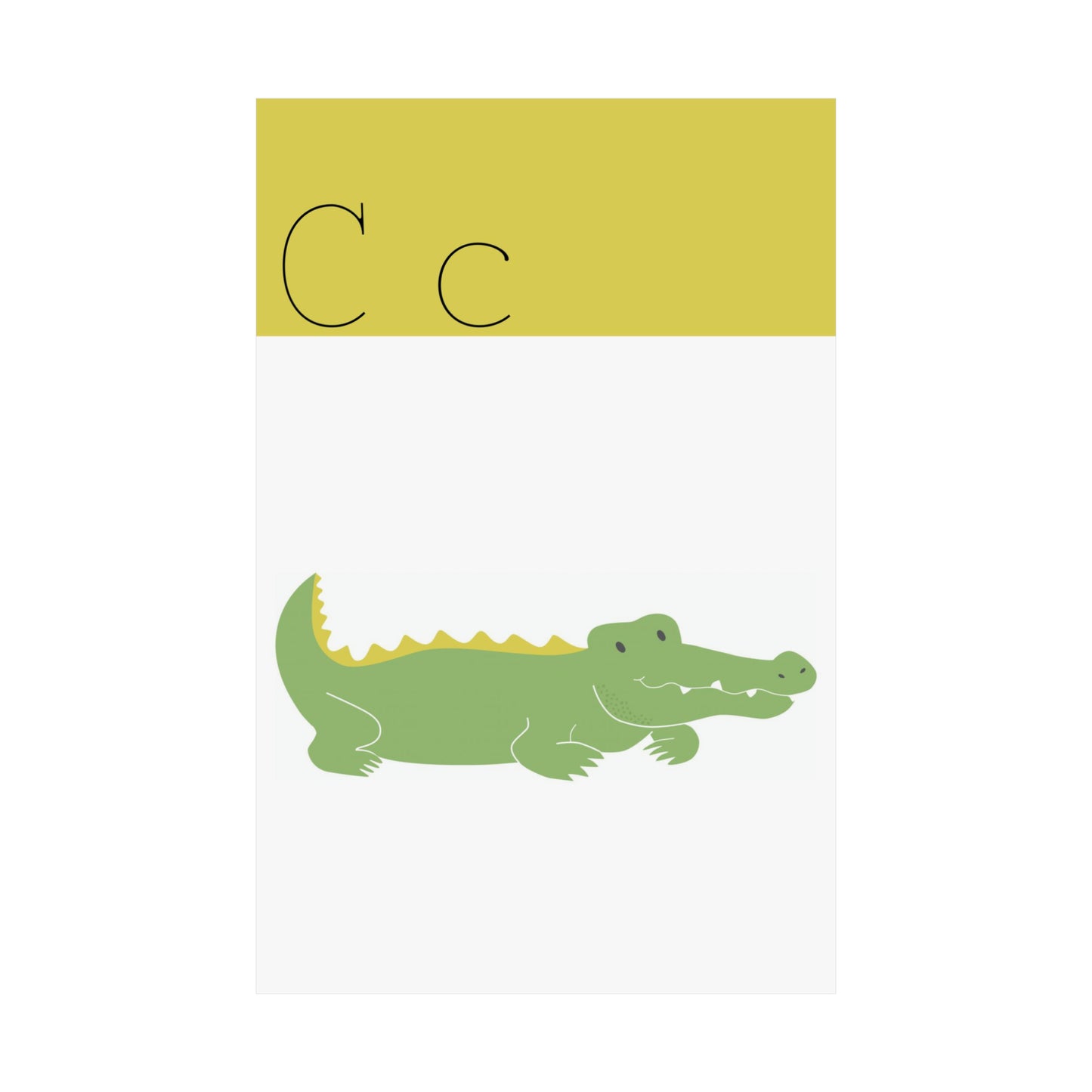 Crocodile Poster in white background 