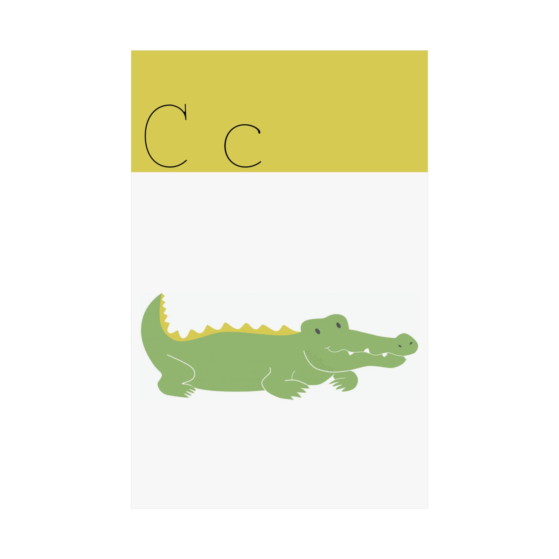 Crocodile Poster in white background 