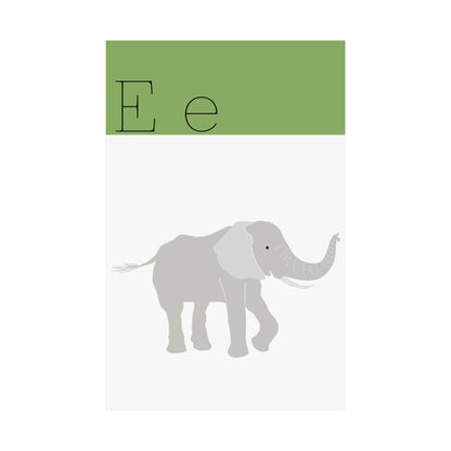 Elephant Poster in white background 