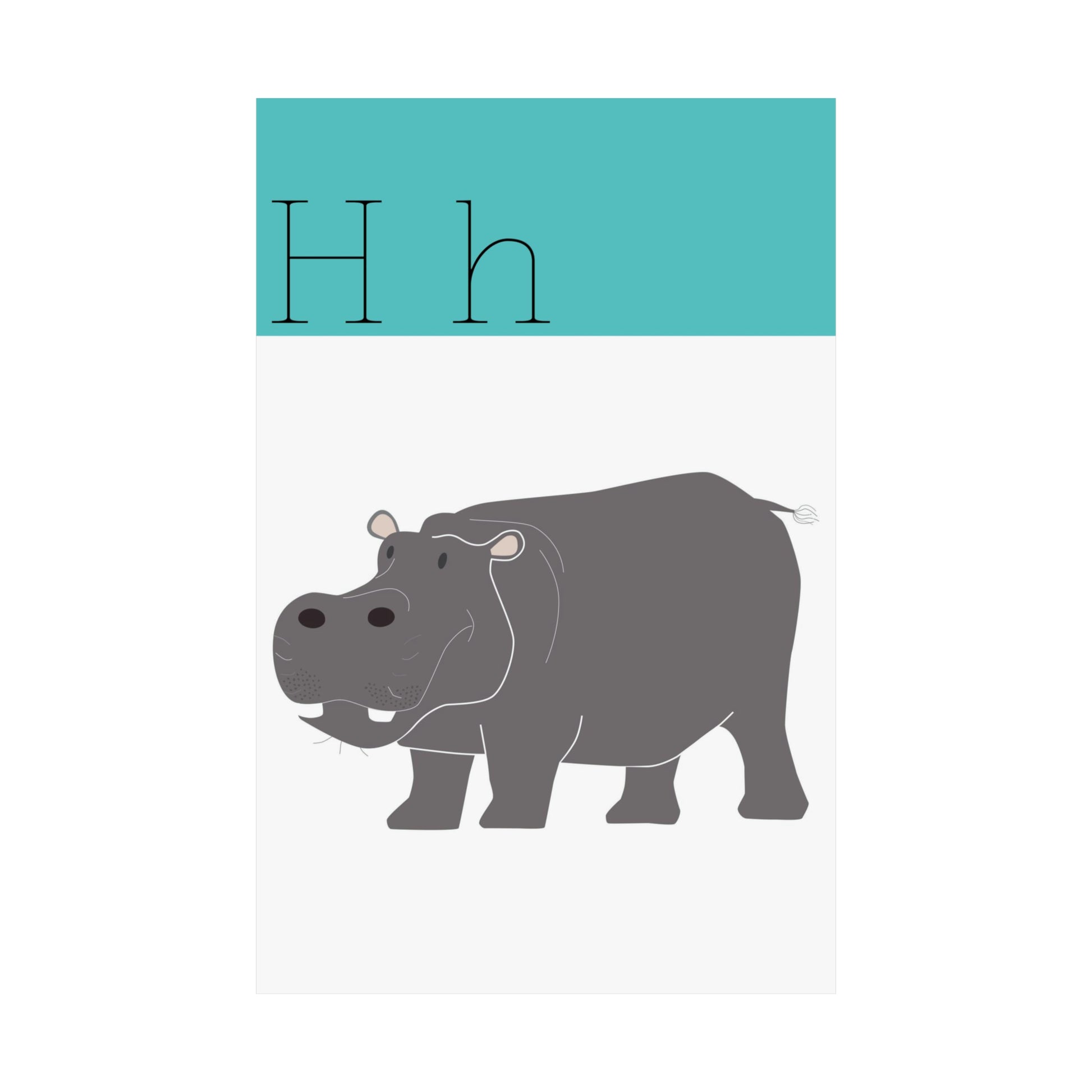 Hippo Poster in white background 