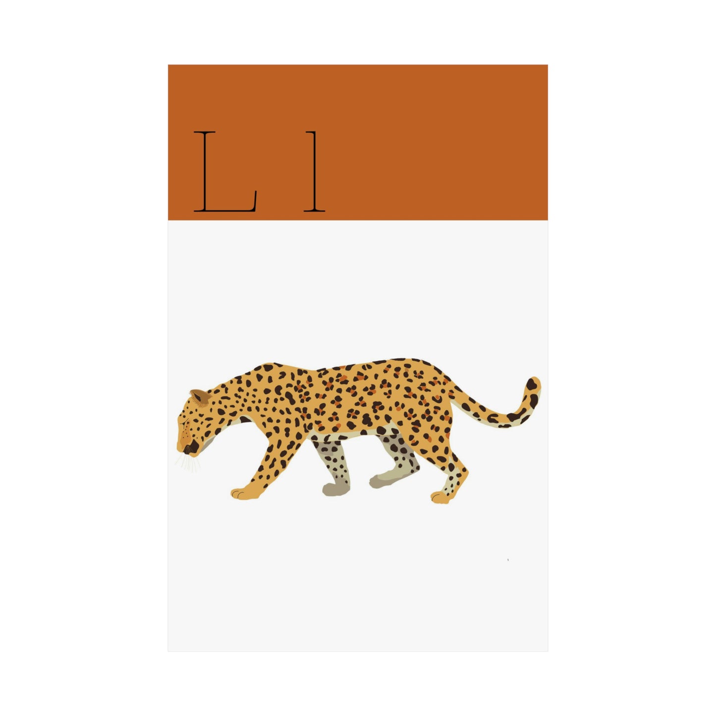 Leopard Poster in white background 