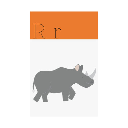 Rhino Poster in white background 